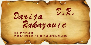 Darija Rakazović vizit kartica